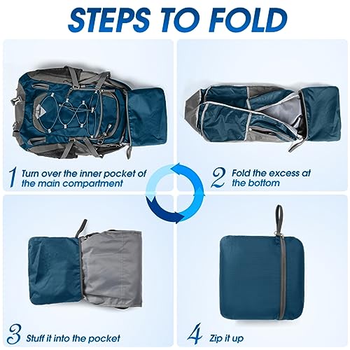 Hiking Backpack 40L Packable Lightweight Camping Daypack Men Women