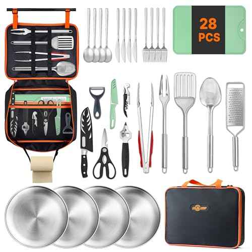 Portable Camping Cooking Utensils Set 28PCS (28 Count)