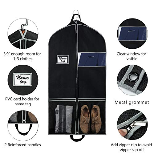Suit Bag for Travel & Storage Suit Cover Protector for Closet 43in
