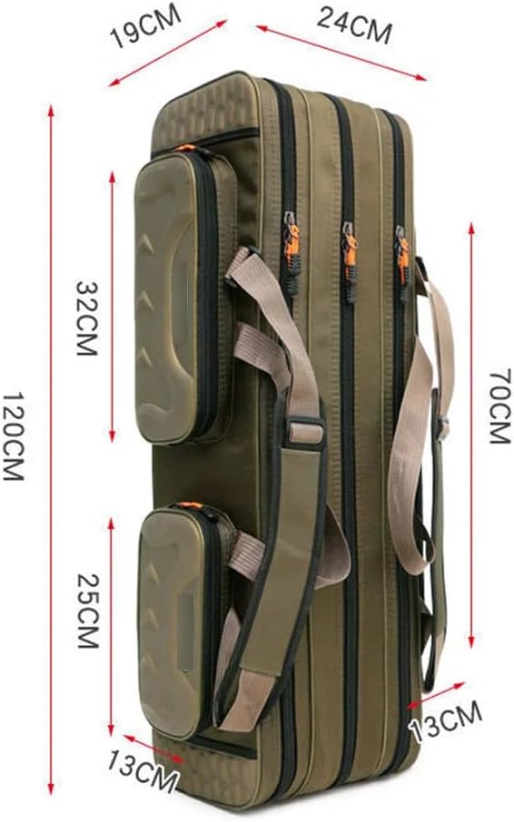 Suwequest 80Cm/90Cm/100Cm/120Cm Fishing Rod Bags Waterproof 3/4 Layer Fishing Reel Storage Case Large Capacity Backpack