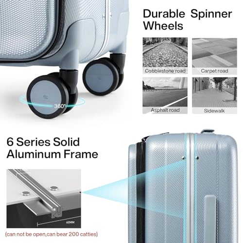 20 Inch Carry On Luggage Hard Shell Suitcases with Wheels Luggage Suitcase Travel Luggage for Women Men Rolling Luggage Bags for Business Trip Weekender