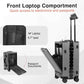 Carry On Luggage 22x14x9 Airline Approved Aluminum Frame, 20 Inch Hard Shell Carry On Luggage, Suitcase Carry-on Zipperless Luggage, TSA Approved (Grey)