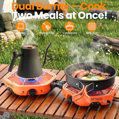 Propane 2 Burner Camping Stove with Carrying Bag