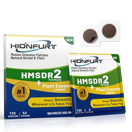 HMSDR2 64ct Motion Sickness Patches with Lemon Plant Essence (64 Count)
