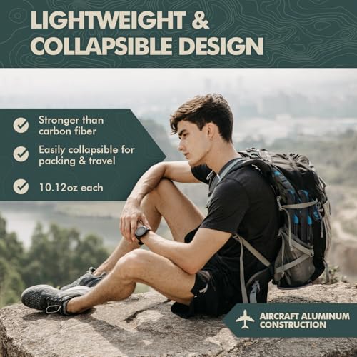 Aluminum Collapsible Trekking Poles with EVA Grips