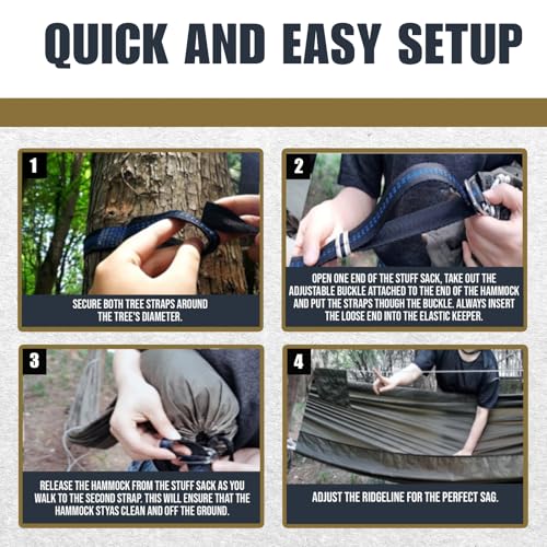 11ft Camping Double Hammock with Mosquito Net
