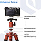 Fotopro Carbon Fiber Tripod 60 Inch 360 Degree Ball Head Quick Release Plate Lightweight Camera Tripod for Travel Tripod Folded Height Only 14.2",Max Loads up to 22lbs,Orange