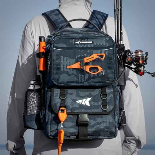 BaitSpace Fishing Backpack with Bait Binder & 2 Rod Holders