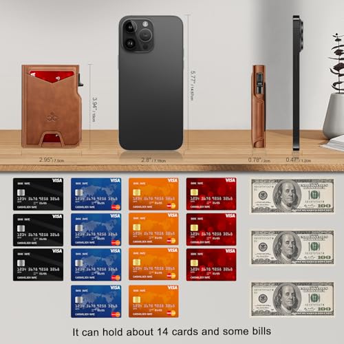 Wallet for Men Wallet with Slim Pop Up Card Holder 9 (13 Count)