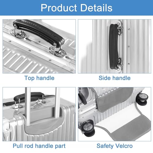 3 Piece Clear Luggage Cover Set Fits 20 24 28 Inch Suitcase Protector (3 Count)