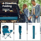 2 Pack Folding Camping Chair with Cooler Bag & Lumbar Support (2 Count)