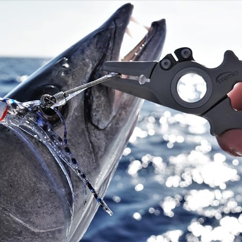 danco Premio Titanium Fishing Plier with Cobalt Cutters and Leather Sheath