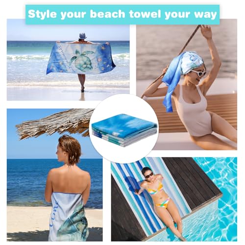 2 Pack Microfiber Beach Towel