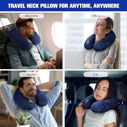 Inflatable Travel Pillow for Sleeping Airplane