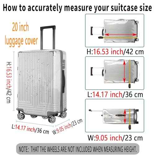 20 Inch PVC Clear Suitcase Cover