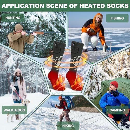Upgraded Fast Charging Green Electric Heated Socks
