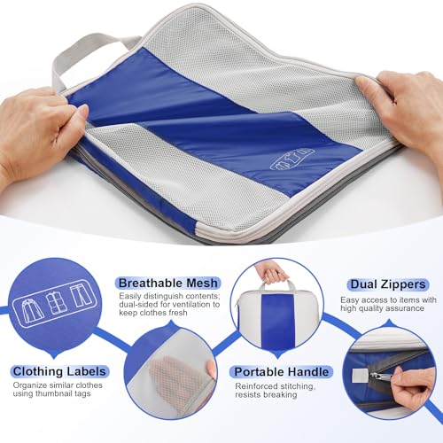 10 Set Compression Packing Cubes for Travel Essentials (10 Count)