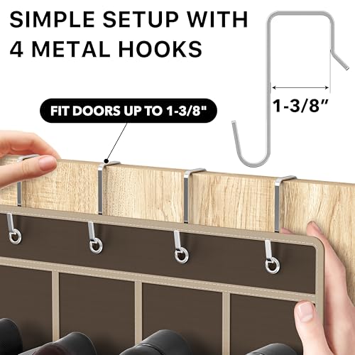 24 Pockets Clear Over the Door Shoe Organizer