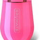 BrüMate Uncork'd 14oz 100% Leakproof Insulated Wine Tumbler | Locking Lid | Insulated Stainless Steel Wine Glass | Perfect For Travel & Outdoors | BPA-Free (Neon Pink)