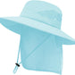 ZOORON Sun Hat for Men Women Fishing Hat with Neck Flap Wide Brim Bucket Hat UV Protection for Beach Camping Hiking