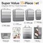 11 Set Compression Packing Cubes Garment Bags for Travel Essentials (11 Count)