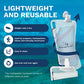 1L Clear Collapsible Water Bottles (2 Count)