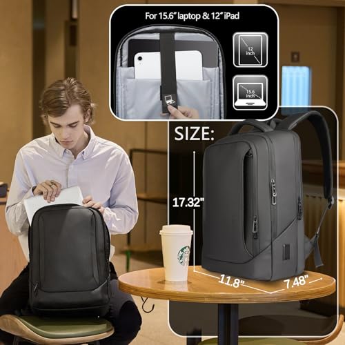 Laptop Backpack for Men for 15.6 Inch Computer Bag with USB A&C Charger