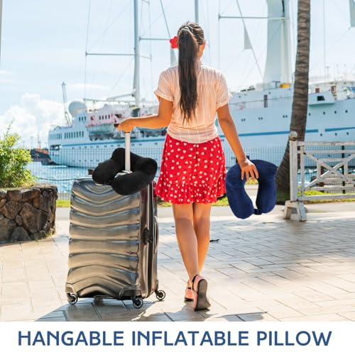 2 Inflatable Neck Pillow Airplane Travel (2 Count)