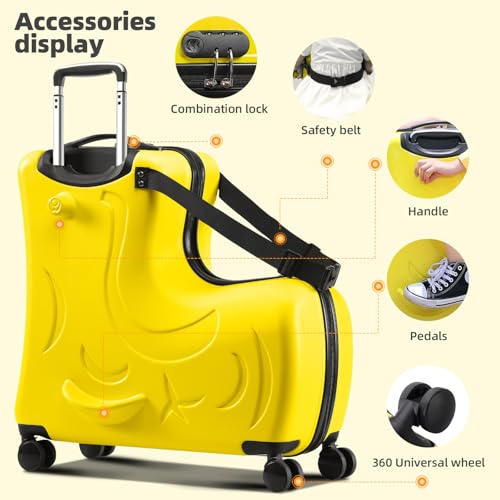 Kids Ride On Suitcase with Wheels