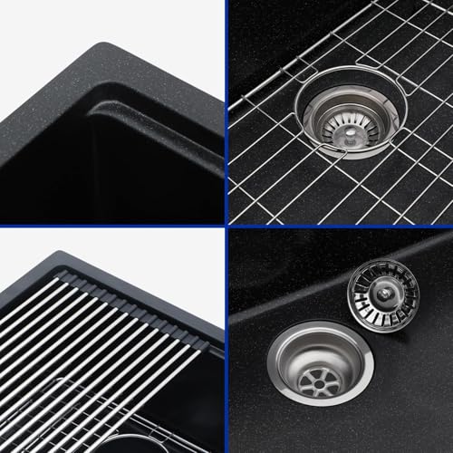 21 In. Black Granite Composite Kitchen Sink