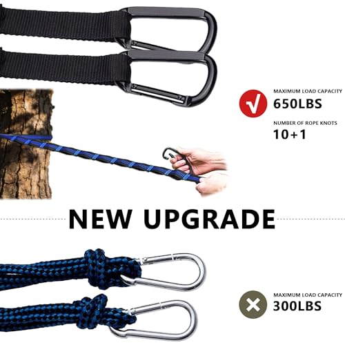Camping Hammock with Rain Fly Tarp Mosquito Net Heavy Duty Tree Straps Portable Double Parachute Hammocks Tent Waterproof Rainfly Set