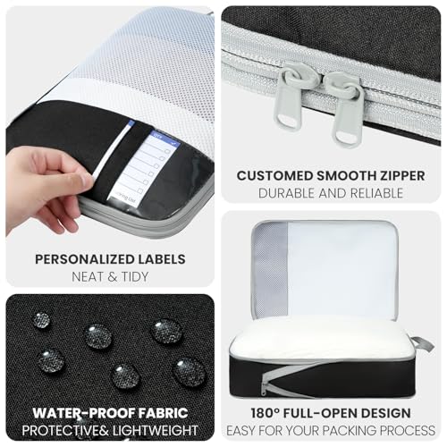 Compression Packing Cubes for Travel (6 Count)