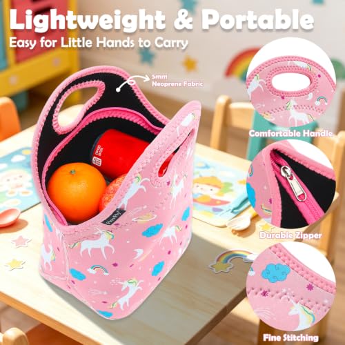 Neoprene Lunch Tote Insulated Thermal Reusable Lunch Bag Box for Boys Men with Zipper