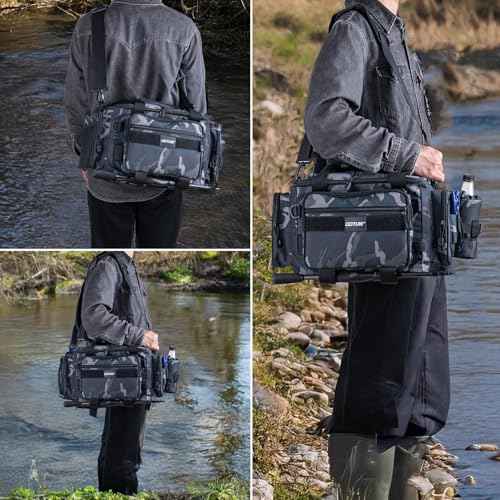 Fishing Tackle Bag with 4PCS 3700 Tackle Boxes