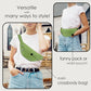 Large Crossbody Fanny Pack Belt Bag with 4