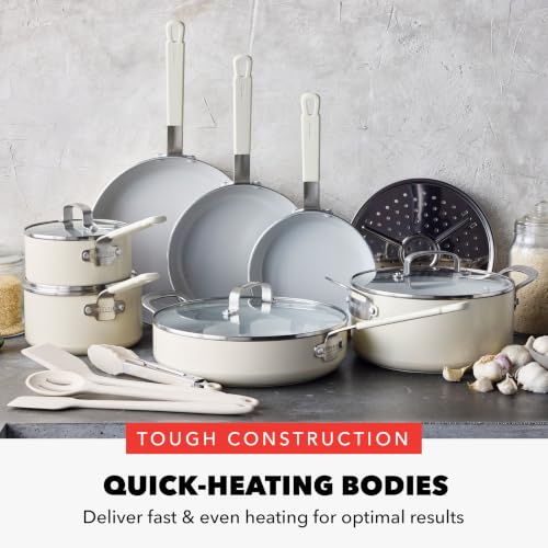 X Bobby Flay 16 Piece Ceramic Nonstick Cookware Set