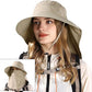 Sun Hat for Men Women with Neck Flap& Removable Face Cover Wide Brim