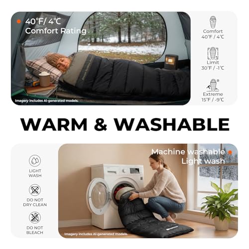 Cotton Flannel XXL Winter Sleeping Bags for Adults Big and Tall