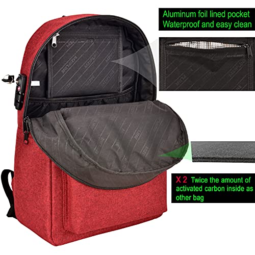 Backpack Bag With TSA Lock & Key Water Resistant Laptop Daypack Bookbag for Men & Women Travel