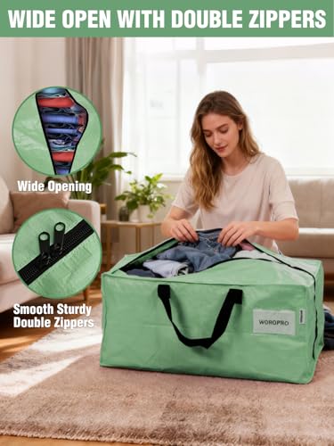 2 Pack Extra Large Moving Bags with Backpack Straps & Handles (2 Count)