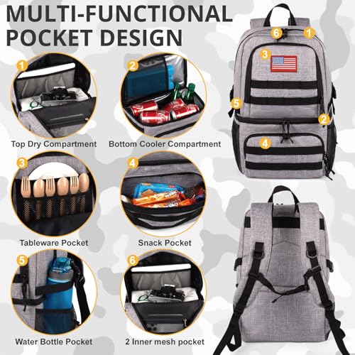 Tactical Double Deck Cooler Backpack for Men