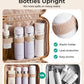 Toiletry Bag Hanging Travel Makeup Organizer with TSA Approved Transparent Cosmetic Bag Makeup Bag for Full Sized Toiletries