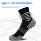 Ankle Compression Socks for Men Athletic Running Socks with Cushioned Support 3 Pairs