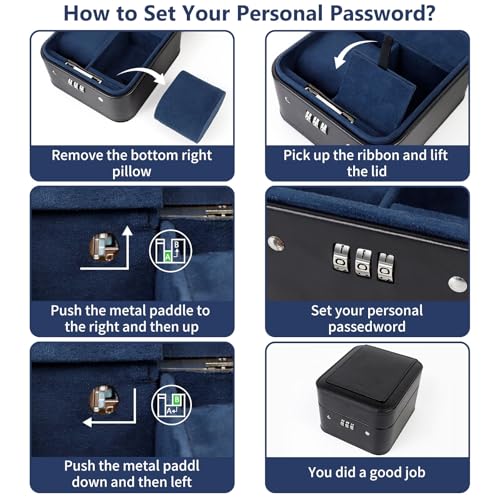 Watch Travel Case with Combination Lock