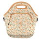 LunchTote Zippered Bag Insulated Neoprene Caddy (Blush Blossoms / X-Large 6.5 Quart Lunch Tote)