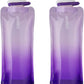 Vapur Collapsible Water Bottle With Carabiner, Compact Bottle Folds Flat For Hydration On The Go, Ideal for Traveling, Hiking or Camping, 23 Ounce, Lavender, Pack of 2