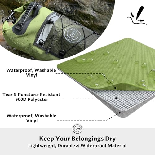 5/10/25/30/40L Waterproof Dry Backpack & Phone Case- Large Floating Dry Bag for Kayaking, Travel, Hiking, Fishing, Camping, Motorcycles & Beach, Heavy-Duty Roll Top Men/Women (Green)