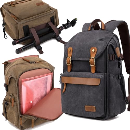 Vintage Canvas Camera Backpack