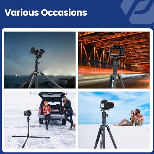 73" 185cm Carbon Fiber Travel Tripod for Camera