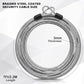 12 Pack Security Cable Luggage Lock with Loops 15 ft 3mm Braided Steel Coated Bike Cable Wire Double Loop Anti Theft Safety for U Lock (12 Count)